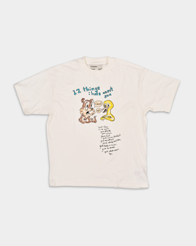 DOMREBEL 12 Things T Shirt Ivory