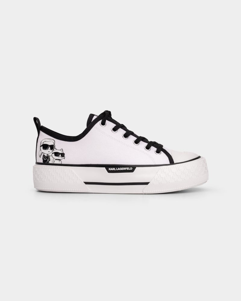 Karl Lagerfeld Ladies Kampus Max III Twin NFT Lo Lace White Canvas KL60614T 911
