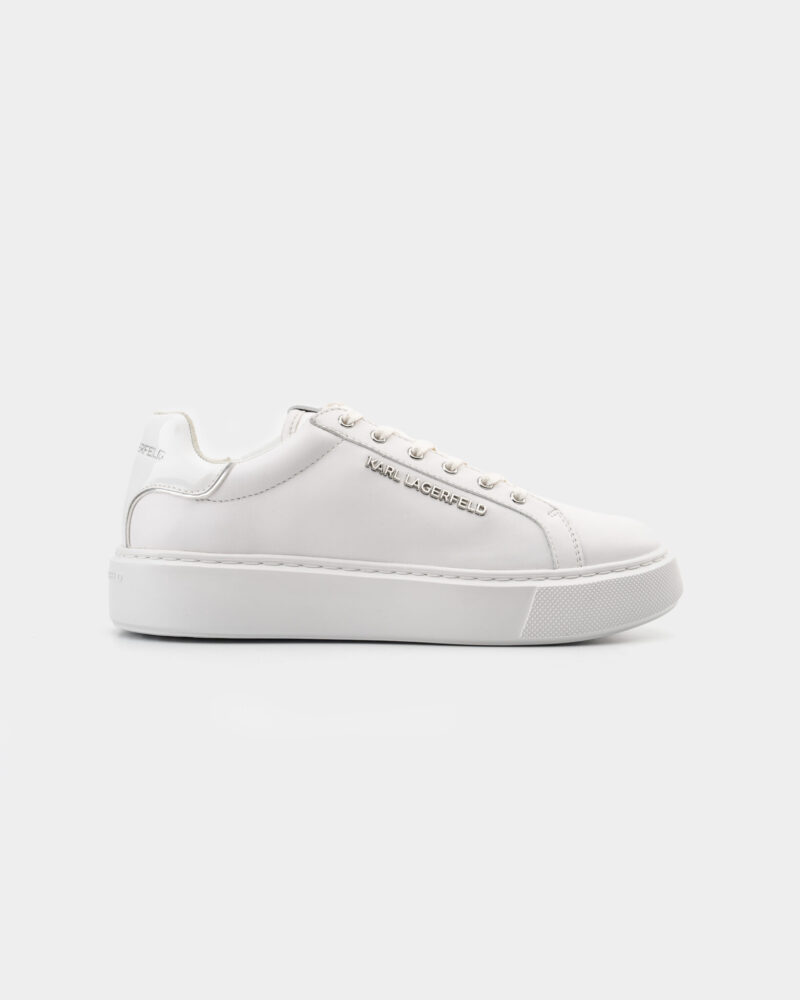 Karl Lagerfeld Women's Maxi Kup Lo Lace III White Lthr Sneaker KL62221F 011