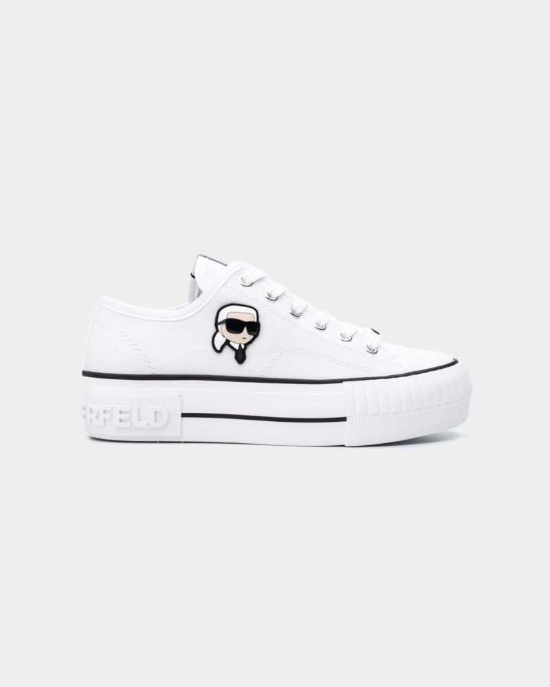 Karl Lagerfeld Women's Kampus Max NFT Patch Lo Lace White Canvas KL60424 911