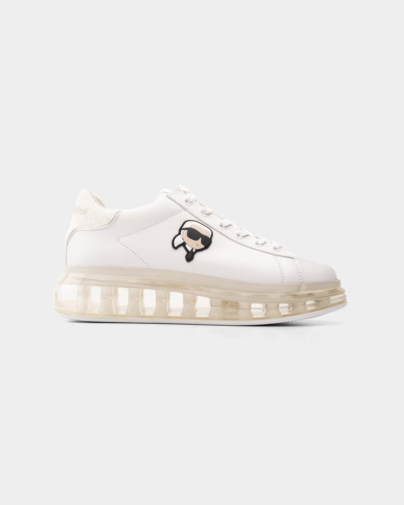 (Core) Karl Lagerfeld Ladies Kapri Kushion NFT Lo Lace White Lthr/Mono KL62630N 01W