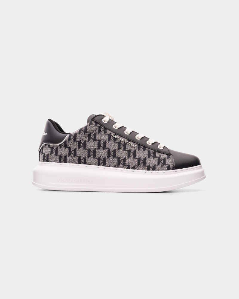 Karl Lagerfeld Men's Kapri Jacquard Lo Lace Black Lthr & Textile KL52565 400
