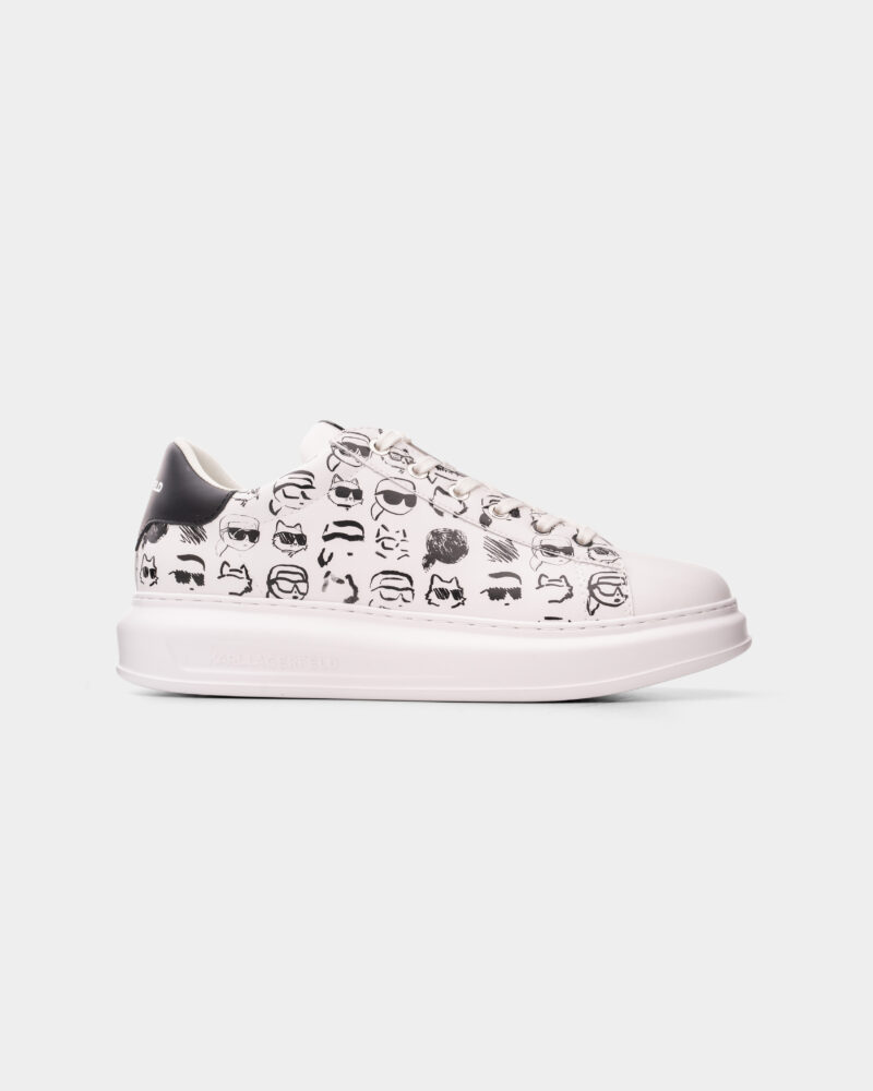 Karl Lagerfeld Men's Kapri Twin NFT Graffiti White Lthr w/Black KL52512T 010