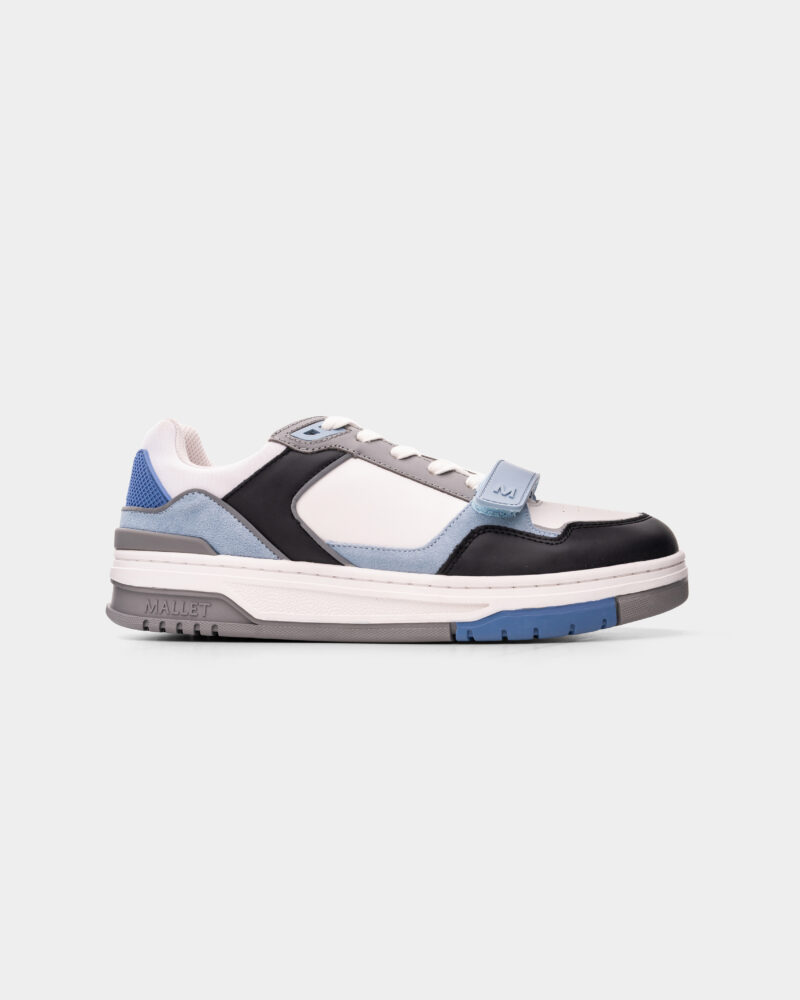 Mallet Men's Carlton Strap Grey Blue Sneaker | TE9025GRY BLU