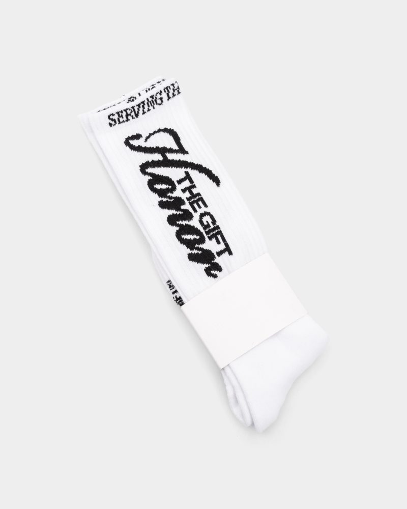 Honor The Gift Men's 1988 Ribbed Sock White HTG250187 WHT
