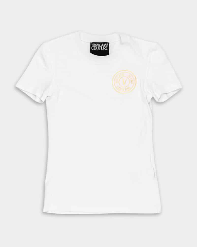 Versace Jeans Ladies Thickfoil Cotton T Shirt 78HAHT00 CJ03T G03