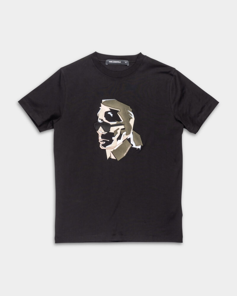 Karl Lagerfeld Men's T Shirt Crewneck 75506755224 990 Black