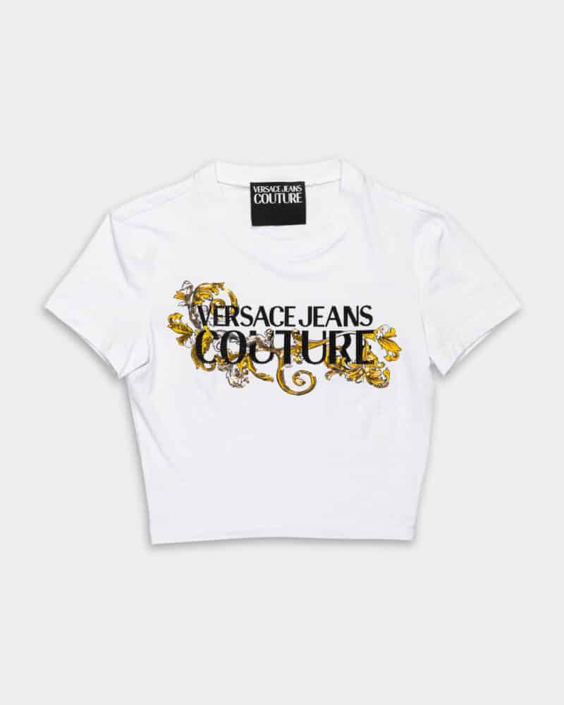 Versace Jeans Ladies S Logo Baroque T Shirt 78HAHC05 CJ02C G03