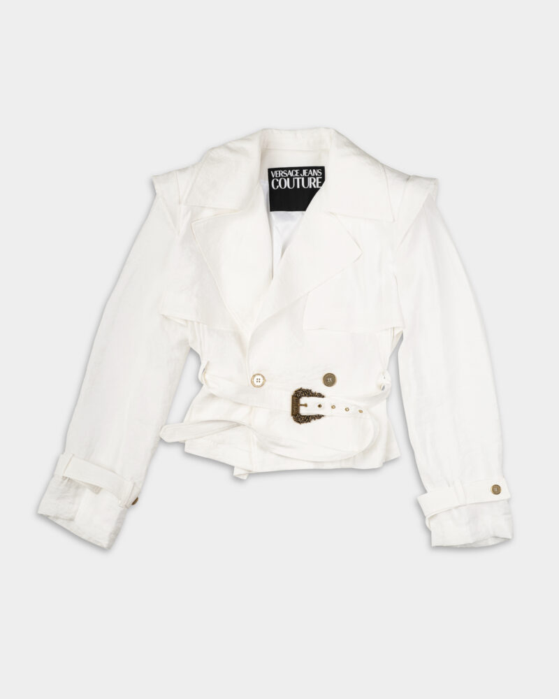 Versace Jeans Ladies Buckle Mosal Cupro Jacket 78HAS404 N0433 003