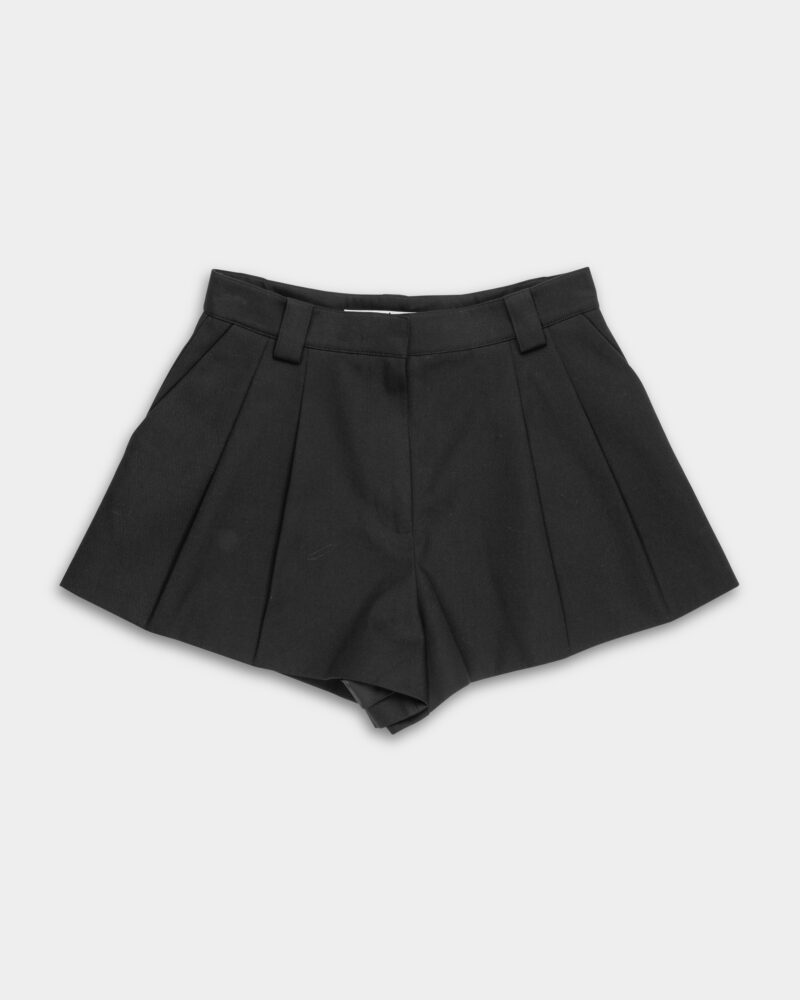 Alexander Wang Flared Short With Double Pleat Front Black 1WC1254807 001