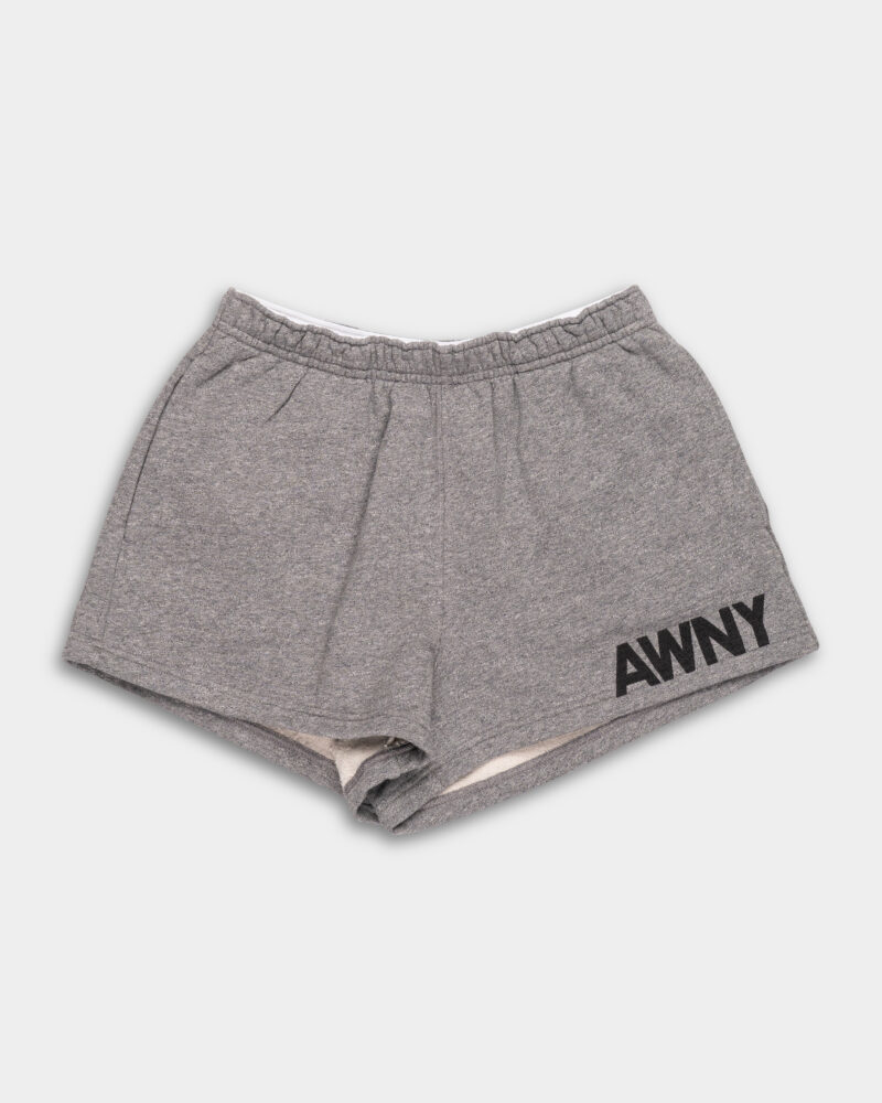 Alexander Wang Graphic Running Short Dark Heather Grey 4CC2254427 021