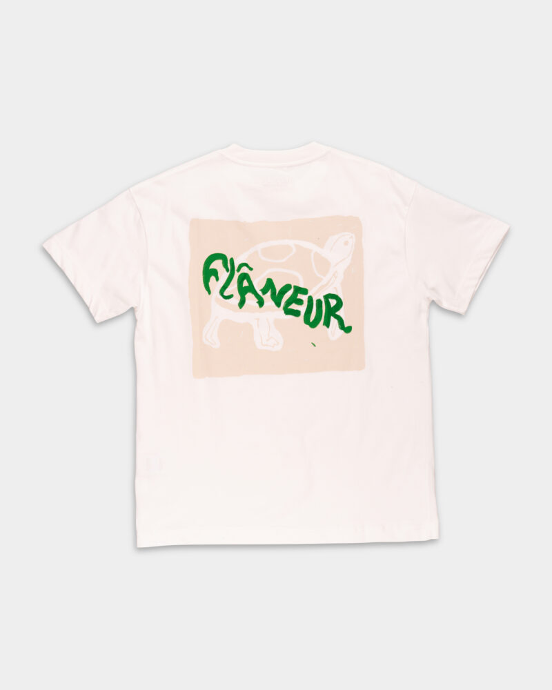 Flaneur Chalk Turtle T Shirt White F15176