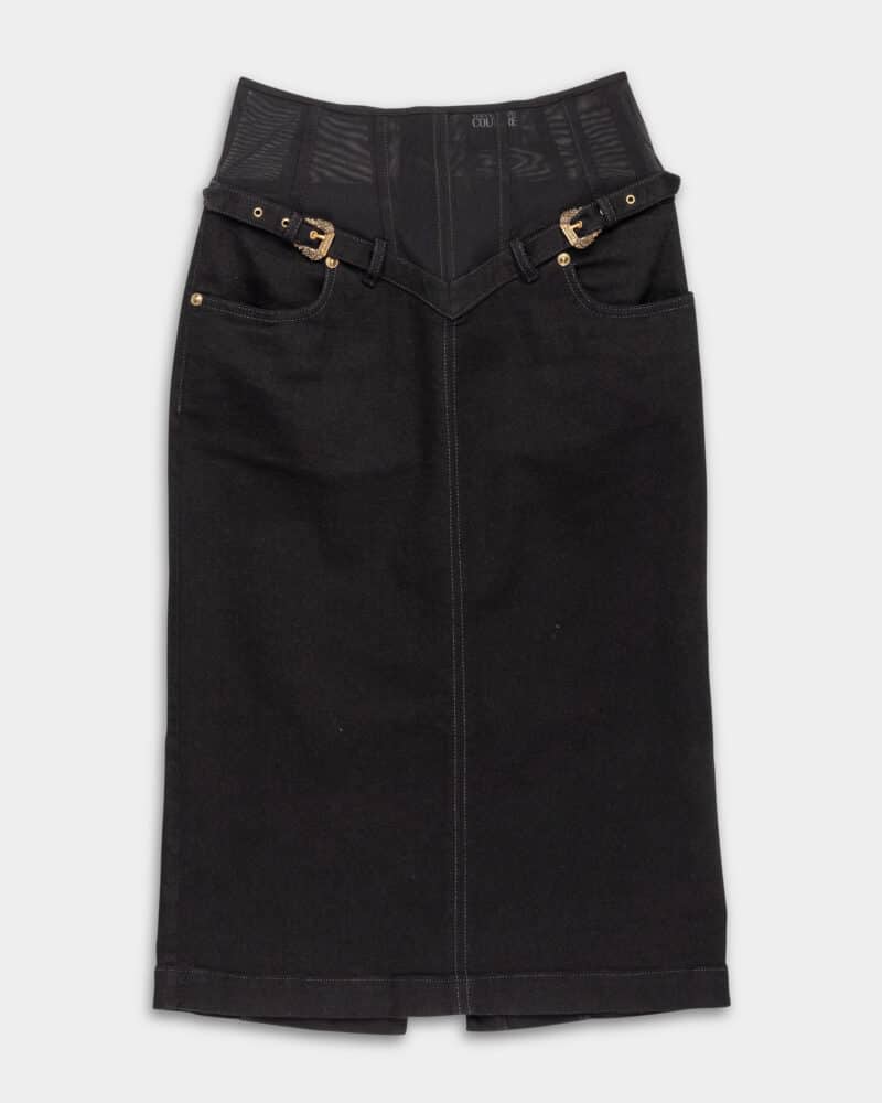 Versace Jeans Ladies Mix Basque Skirt 78HAE853 DW040L54 909