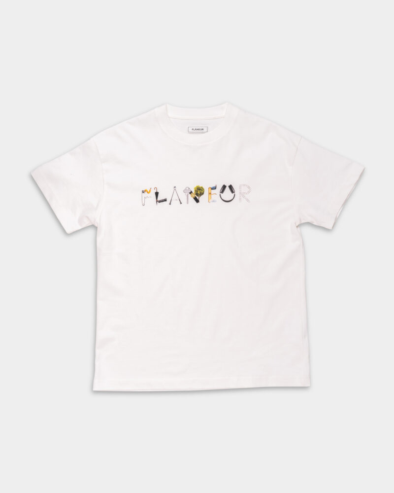 Flaneur Objects T Shirt White F15169